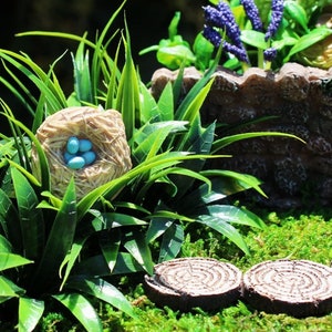Easter Decoration Bird Nest, Easter Eggs, Fairy Garden Nest with Eggs, Mini Fairy Accessories Easter Miniature, Miniature Eggs, Bird Nesting