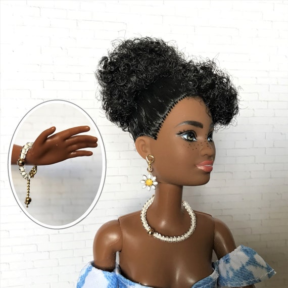1/6 Fashion Doll Jewelry Set, Mini Necklace and Bracelet, Earrings