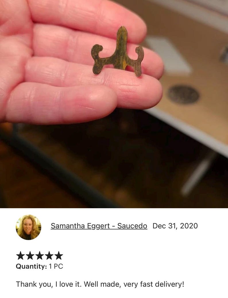 unique rusty miniature plate stand, tiny display, roombox, diorama, mini picture book holder for doll, 1:12 scale dollhouse, handmade in USA afbeelding 14