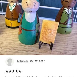 unique rusty miniature plate stand, tiny display, roombox, diorama, mini picture book holder for doll, 1:12 scale dollhouse, handmade in USA afbeelding 6