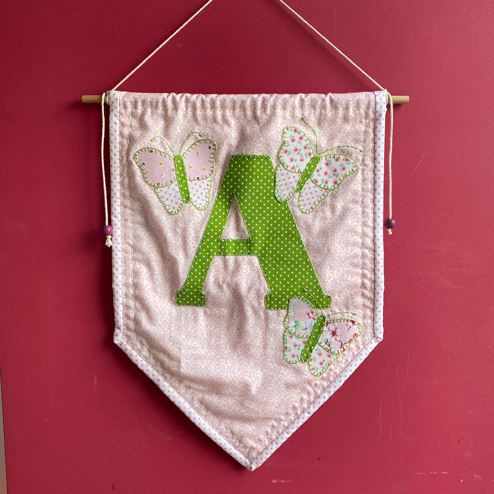 Personalized banner initial wall hanging custom made banner Etsy