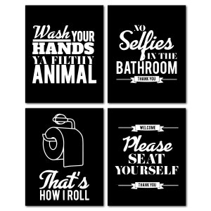 Bathroom Wall Prints, Bathroom Pictures, Bathroom Art, Modern Art Print, Abstract Wall Décor, Bathroom Wall Décor, Funny Bathroom Sign