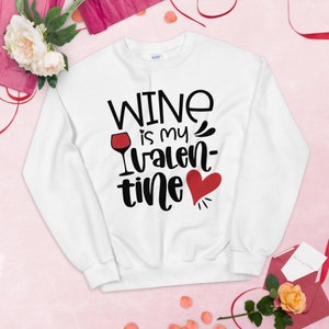 Love Cursive Heart Pullover Valentine's Day Women Sweatshirt