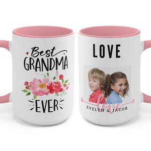 Custom Best Grandma Ever Mug With Grandkids Name, Best Grandma Ever, Grandma Mug, Gift for Grandma mom, Grandma Coffee Mug, Grandmother Gift