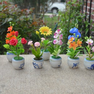 A set of 10 Random pick flowers, Dollhouse Miniatures, miniature orchid dollhouse, artificial Miniature orchid dollhouse, artificial flower