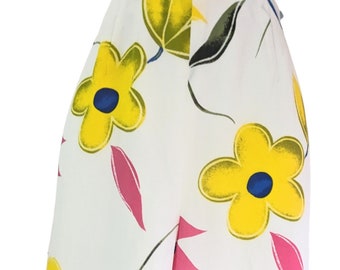 Georges Rech Hose Seide Designer Sz 36 EU / Sz 6 US Floral Vintage authentisch