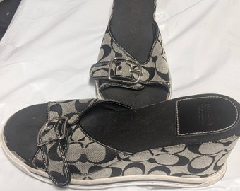 coach platform wedge sandals