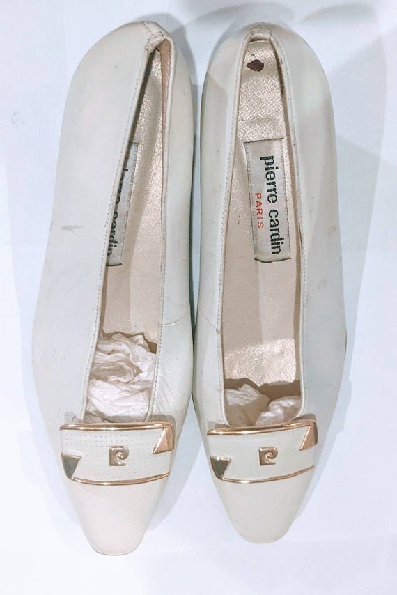 Pierre Cardin Shoes Leather Pumps Off-White 5 1/2… - image 6