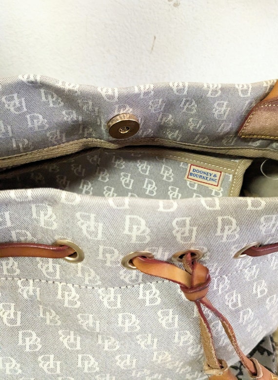 Vintage Dooney & Bourke Handbag Large Logo Tote G… - image 6