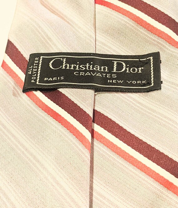 Christian Dior Necktie Men's Vintage* Beige Authentic Gem