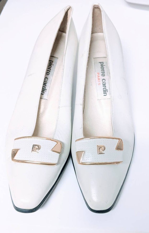 Pierre Cardin Shoes Leather Pumps Off-White 5 1/2… - image 1