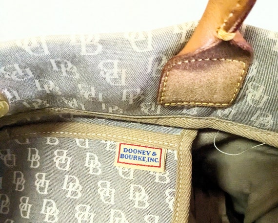 Vintage Dooney & Bourke Handbag Large Logo Tote G… - image 5