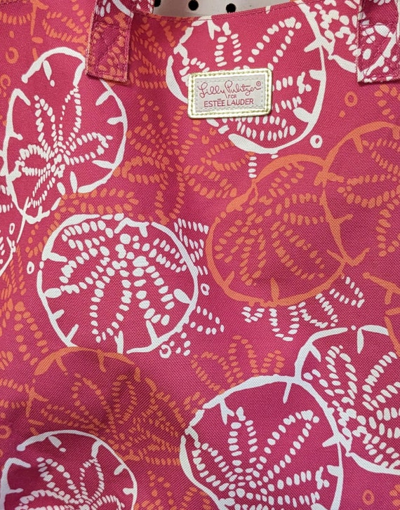 Authentic Lilly Pulitzer Pink Tote Large Estee Lauder Vintage