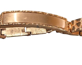 Pulsera vintage Nugget en tono dorado de 7,5"