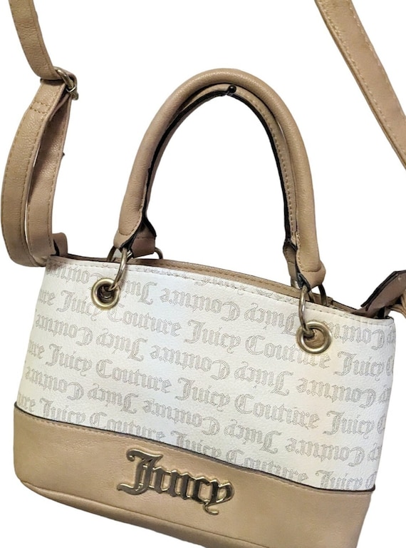 Juicy Couture Daydream Satchel Purse Beige Crossbo