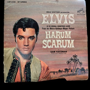 Vintage Elvis Presley Harum Scarum Vinyl LP LSP-3468