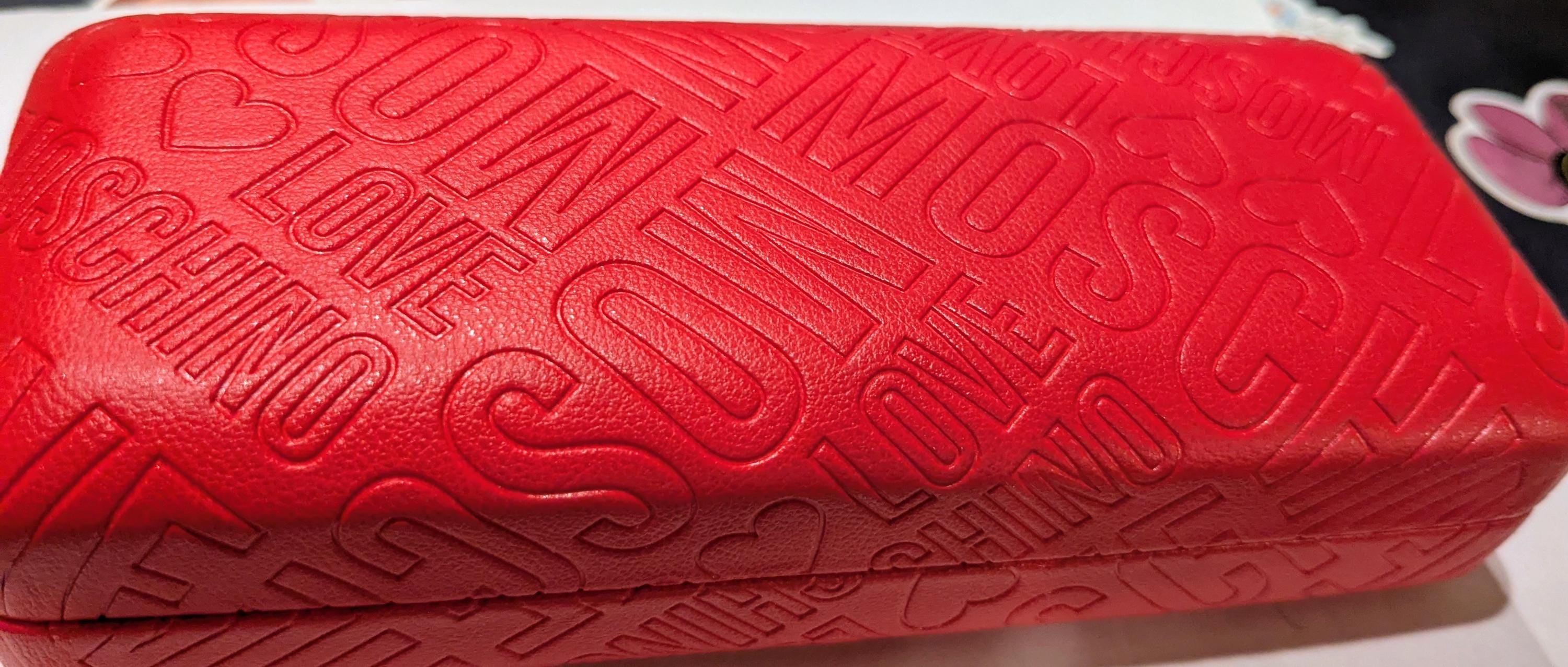 Moschino Shiny Red Sunglasses case Corinne McCormack Sunglass Eyeglass Case | Mercari main image 2