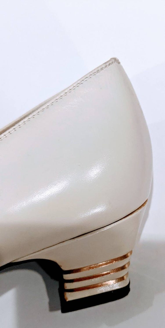 Pierre Cardin Shoes Leather Pumps Off-White 5 1/2… - image 4