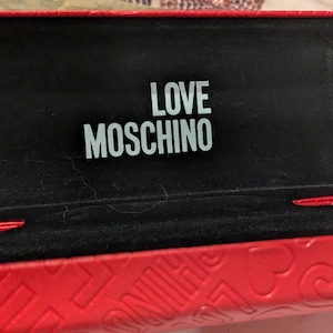 Vintage LOVE MOSCHINO Sunglasses Case Red Authentic - Etsy display picture 3