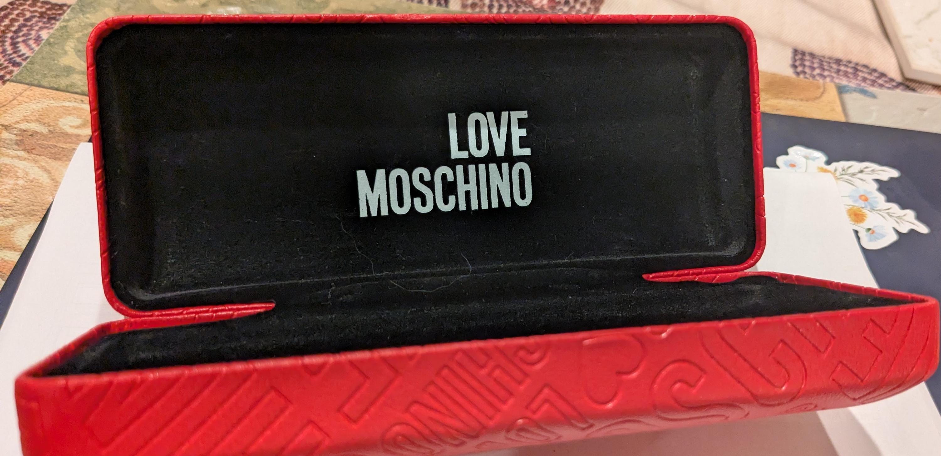Vintage LOVE MOSCHINO Sunglasses Case Red Authentic - Etsy