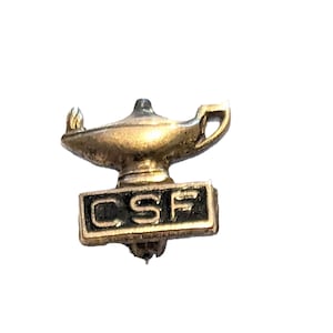 Vintage CSF California Scholarship Federation  Aladdin Lamp Pin 10K GF