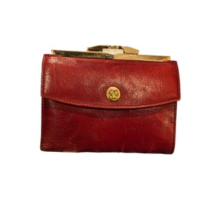 Vintage Bosca Women s Leather Wallet Burgundy Etsy UK