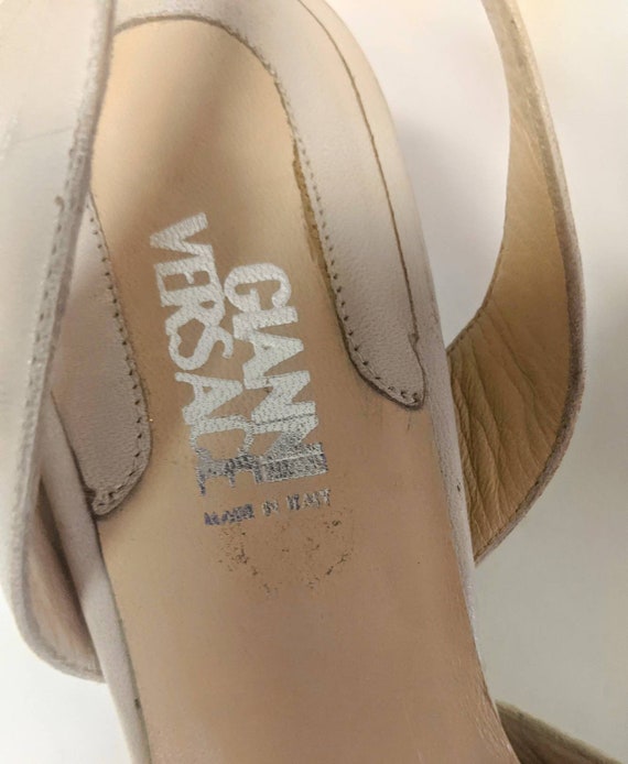 Gianni Versace Beige Cream Shoes Sling back Pumps… - image 7