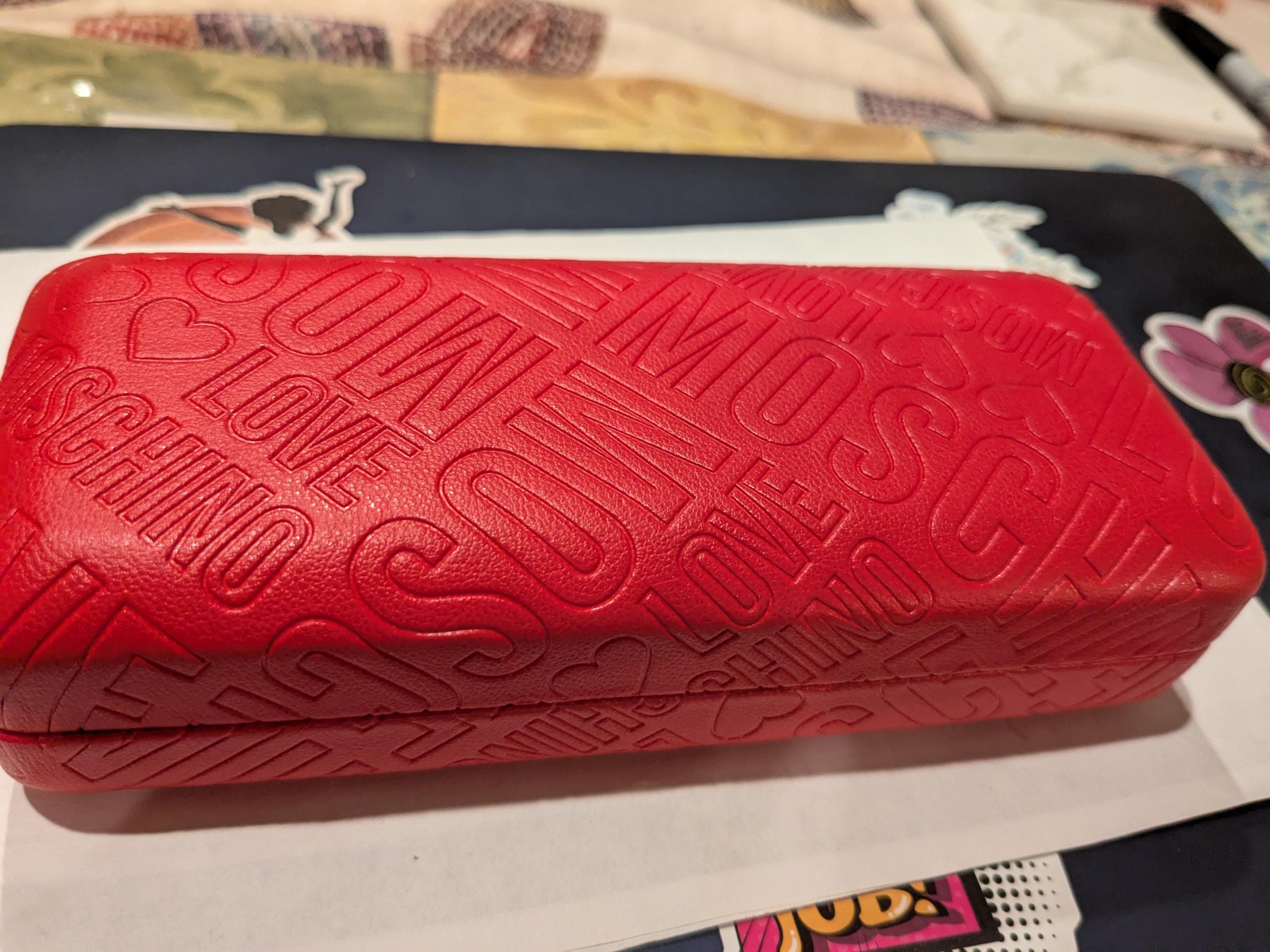 Love Moschino Glasses Case MOSCHINO GLASSES/SUNGLASSES LEATHER CASE. BRAND NEW W  main image 2
