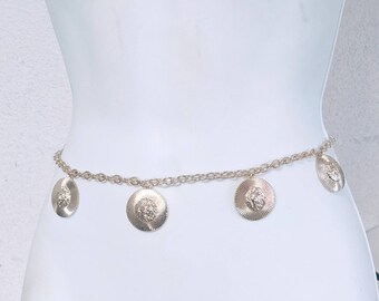 Vintage Retro Mod Silvertone Adjustable Chain Belt - Etsy display picture 3