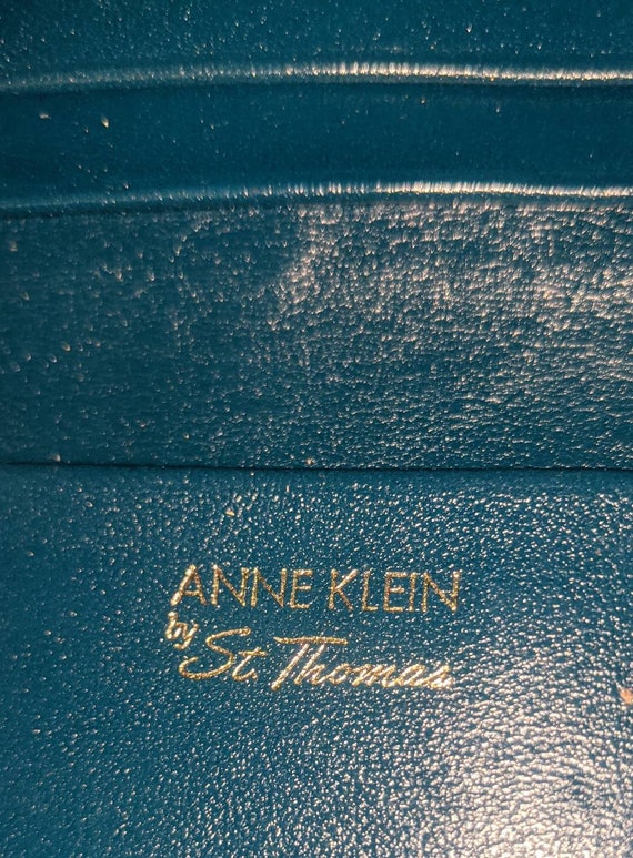 Anne Klein by St. Thomas Wallet TurquoiseLeather … - image 5