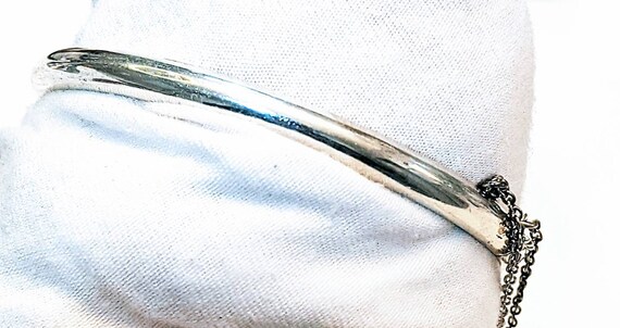 Sterling Silver Bracelet 925 Solid Slip On Bangle… - image 2