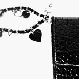 Cartera vintage Wristlet Liz Claiborne Negro