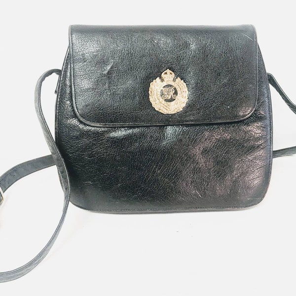 Ellen Tracy Handbag Vintage Black Leather