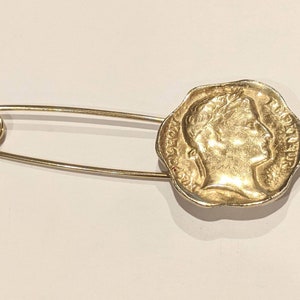 Napoleon Bonaparte Medallion Brooch &quot;Empereur&quot; Gold-Tone Vintage