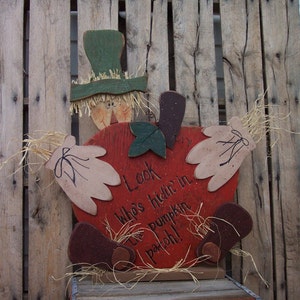 Harvest Scarecrow Wood Craft Pattern for Fall, Halloween & Thanksgiving