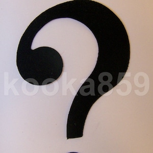 Question Mark Large 11&quot; Iron on patch Comic Con Cosplay Halloween quilting craft