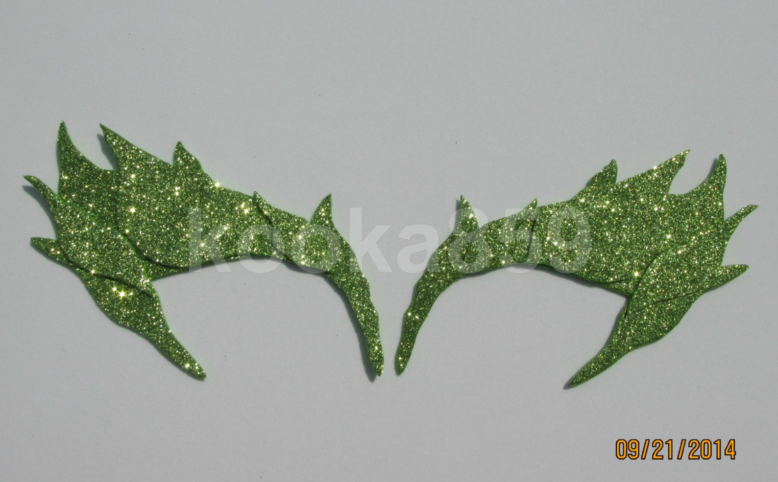 Poison Ivy Leaf Eyebrow Extreme Glitter Eye Mask Costume Etsy