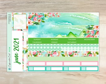 Digital Download Mini Watercolor Nature Calendar Kit 8.5x11in