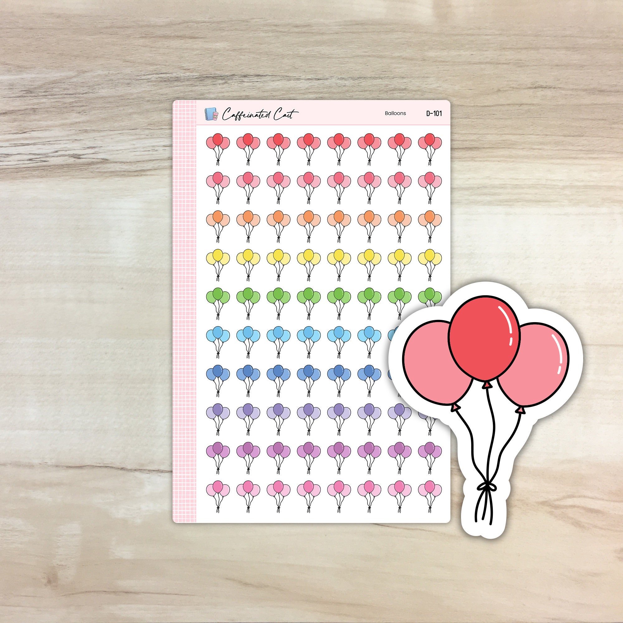 Balloons doodle Sticker for Sale by PepperDoodles