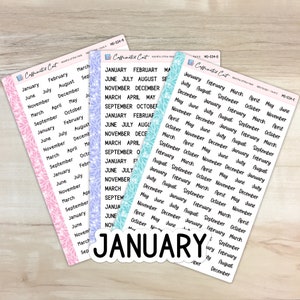 Maanden - Mini Script Planner Stickers [ MS-034 ]