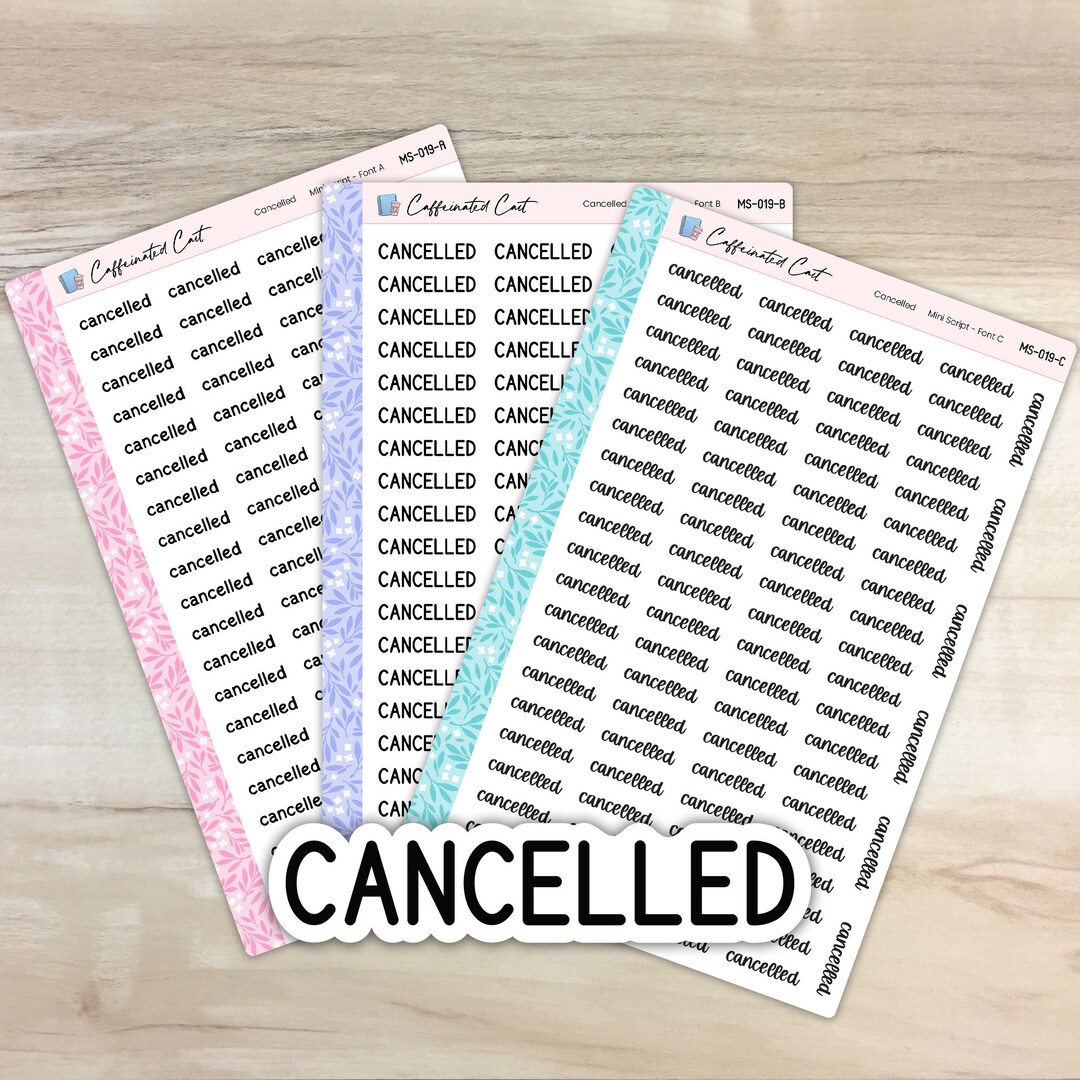 Cancelled - Mini Script Planner Stickers [ MS-019 ] - Etsy