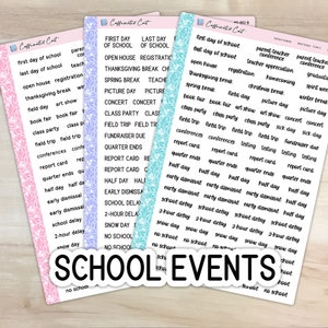 School Evenementen - Mini Script Planner Stickers [ MS-802 ]