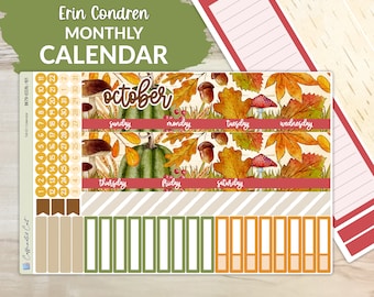 Calendar Kit for ERIN CONDREN Planners - Autumn Leaves [ MK-101 ]