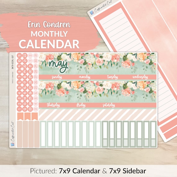 Calendar Kit for ERIN CONDREN Planners Spring Romance MK-207 - Etsy