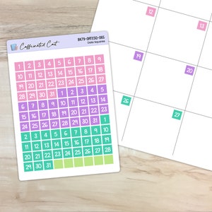 Date Squares - Colorful Cacti [ WK-065 ]