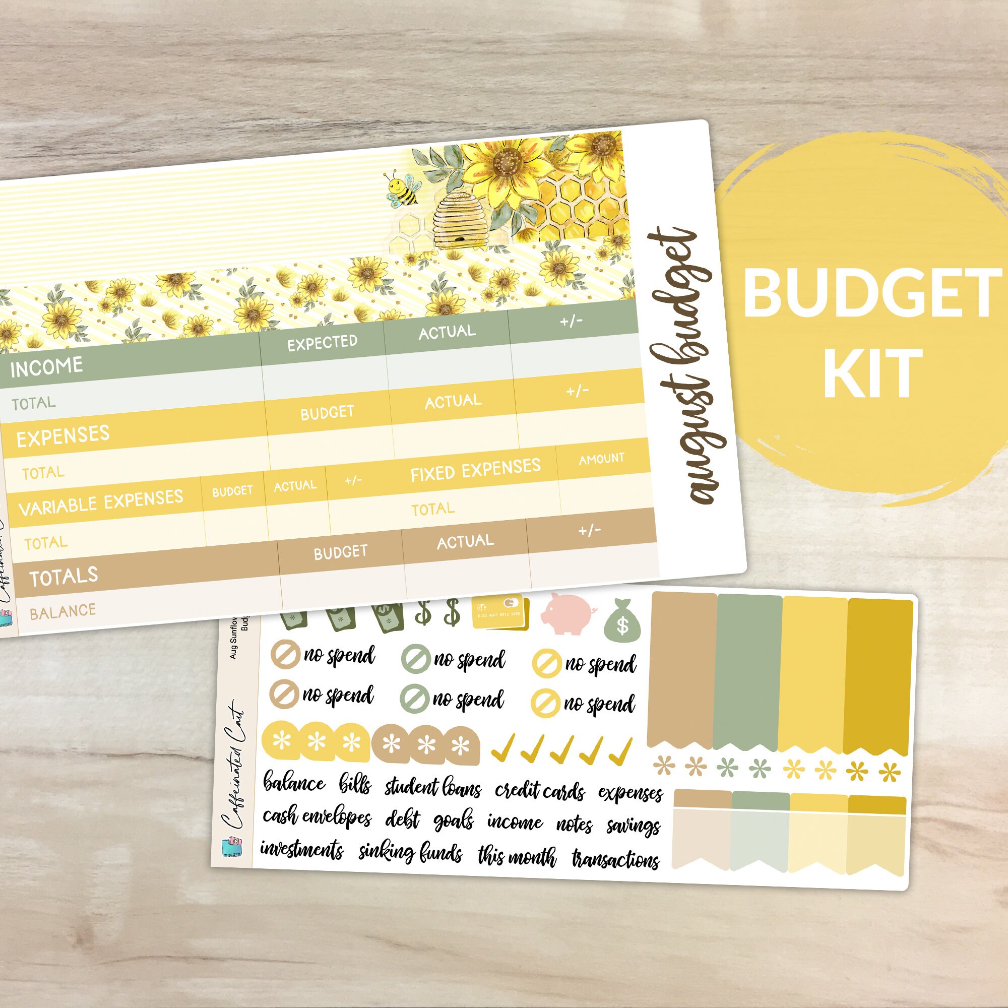 Budget Kit - August Sunflowers [ BK-084 ]