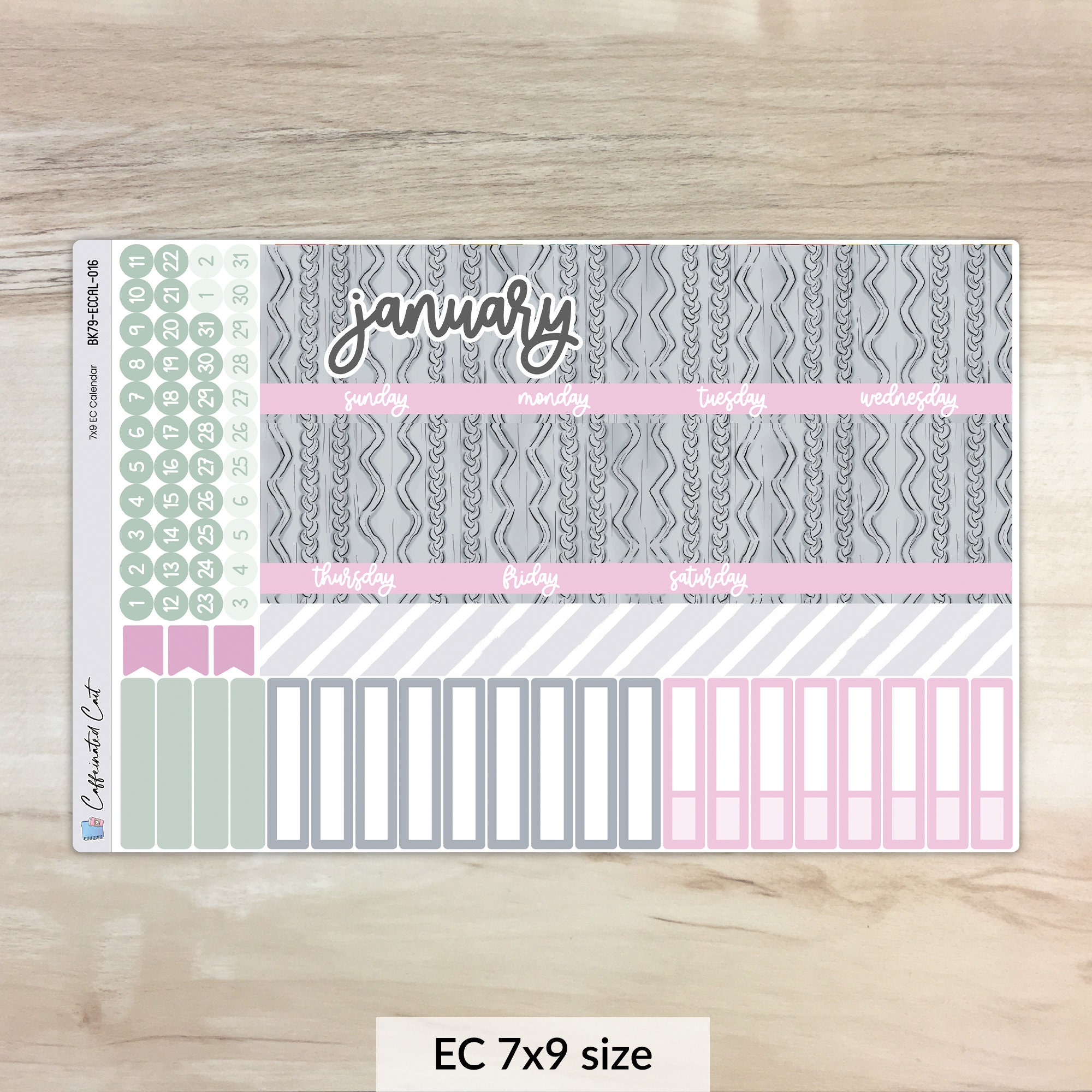 Calendar Kit for ERIN CONDREN Planners Cozy MK-016 - Etsy
