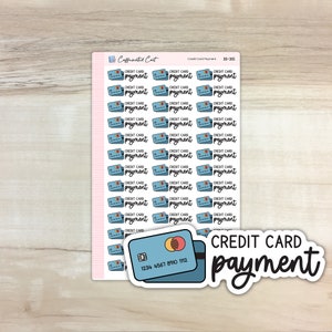 Kreditkartenzahlung - Doodle Script Sticker [ DS-305 ]