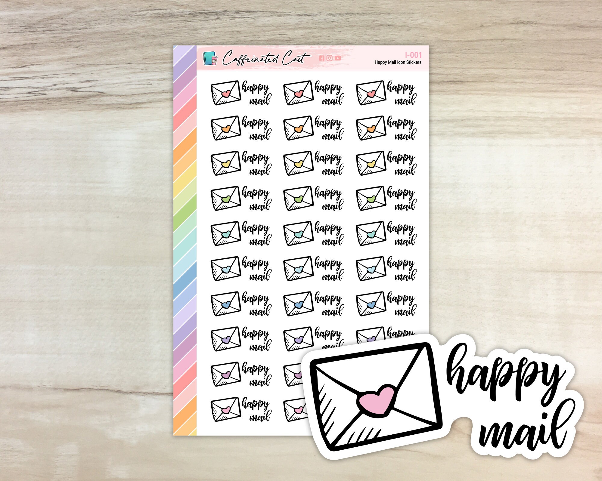 Happy Mail Stickers - Planner and Bullet Journal Stickers