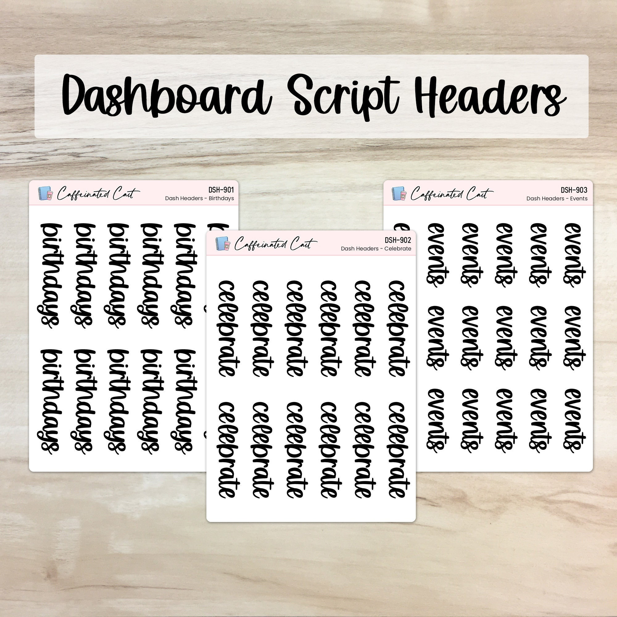 Dashboard Script Headers - Etsy